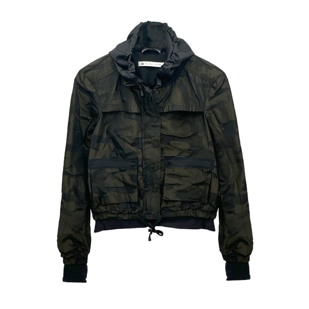 BLANC NOIR Skyfall Aviator Jacket in Olive Camo S